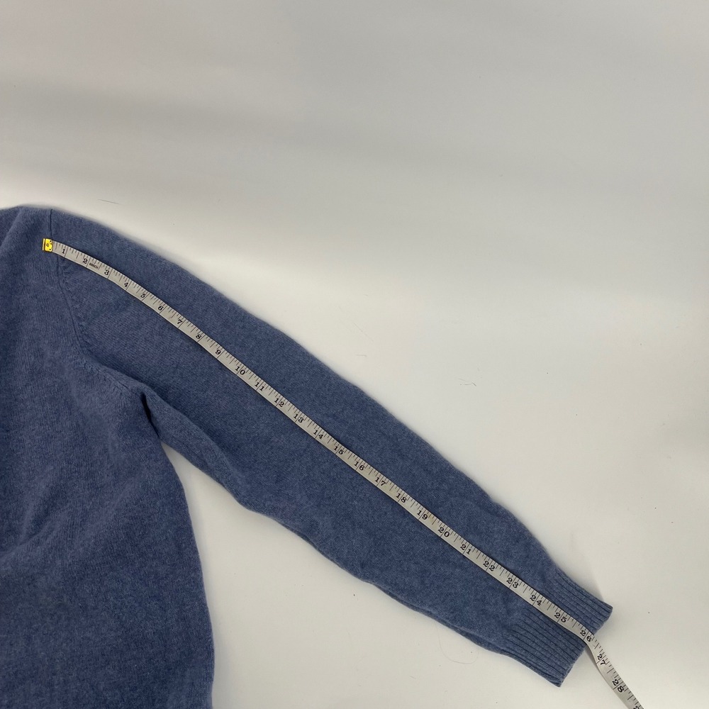 Brooks Brothers Mens XL Blue Scottish Lambswool V-Neck Sweater Long Sleeve‎ Knit - Picture 6 of 7